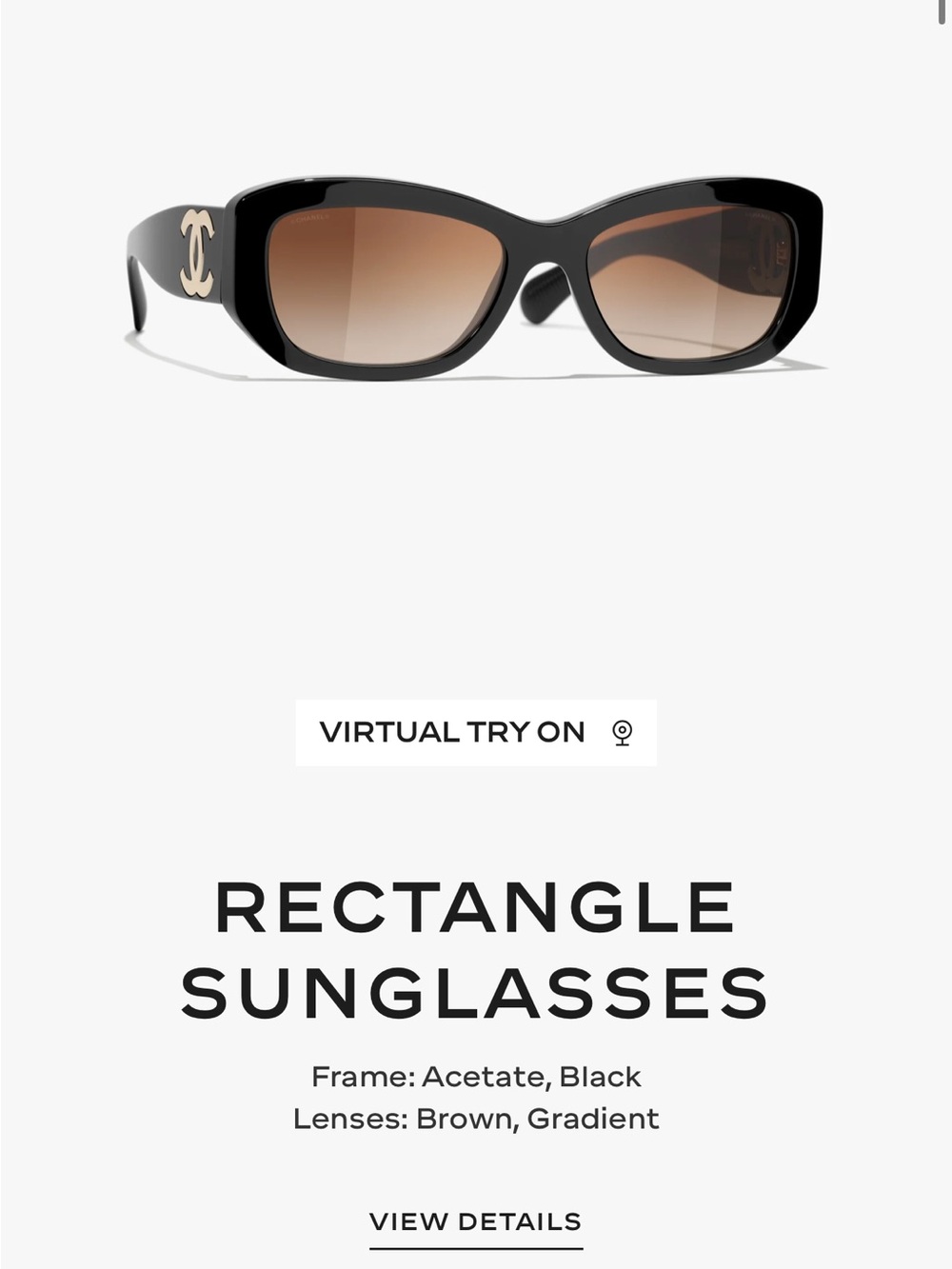 Chanel Rectangle sunglasses black - Picture 7 of 9
